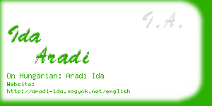 ida aradi business card